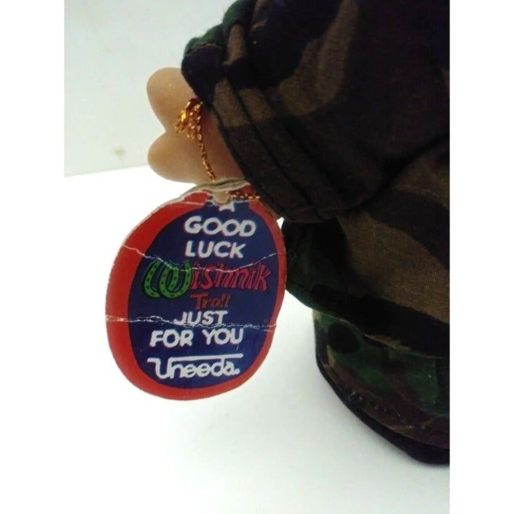 Uneeda Good Luck Wishnik 8" Troll Soldier Orange Hair Soldier Troll 8" - Picture 6 of 6